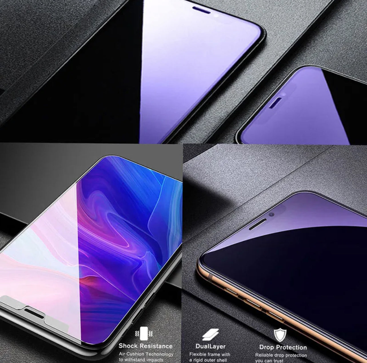 PJun Branded Violet Anti-Blue Light Glass Screen Protector 2pcs- iPhone PJun Branded Violet Anti-Blue Light Glass Screen Protector 2pcs- iPhone